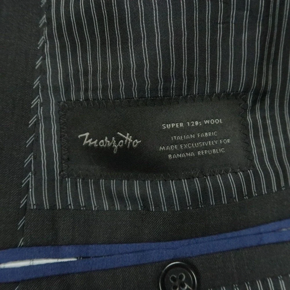 Banana Republic‎ Blazer Men 42L Dark Charcoal Wool Slim Fit Sport Coat